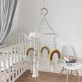 thumbnail image 4 of Rainbow Mobile, Rainbow Crib Mobile for Ceiling, Macrame Rainbow Neutral Baby Crib Mobile Nursery Dcor, Colorful Mobile for Gender Neutral (A), 4 of 5