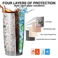 thumbnail image 7 of 20oz Tumblers White Christmas Deer and Gift Pattern Stainless Steel Vacuum Insulated Double Wall Travel Tumbler Cups Mug with Lid and Straw,Cleaning Brush for Cold & Hot Drinks, 7 of 7