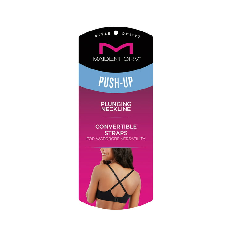 Maidenform Wireless Push-Up Bra, Wirefree Bra with Demi Plunge, Convertible  T-Shirt Bra with Push-Up Cups, Chestnut, 34D: Buy Online at Best Price in  UAE 