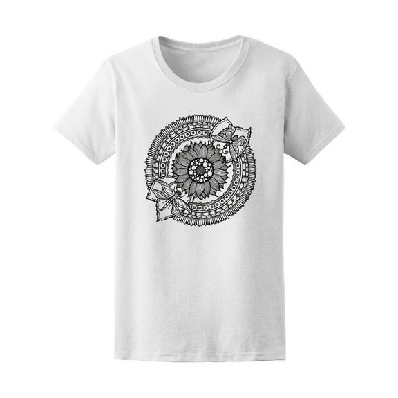 Flower Circle Summer Doodle Women's Tee - Image by Shutterstock
