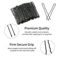thumbnail image 3 of Horquillas para el cabello en forma de U, 130 horquillas para moño para mujer, con caja de almacenamiento, (2,4 pulgadas), (negro), 3 of 7