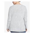 thumbnail image 2 of RACHEL ROY $75 Womens New Gray Foil Print Slit Sleeve Top 1X Plus B+B, 2 of 2