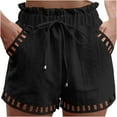 thumbnail image 2 of Taylonsss Women's Summer High-waisted Casual Solid Color Shorts Casual Wide-leg Shorts, 2 of 4