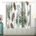thumbnail image 2 of Pine Cone Trees Curtains Black Out 63 Inch Length Curtains for Sliding Glass Doors Bedroom Living Room 2 Panels Set, 2 of 5