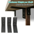thumbnail image 2 of Kojem 3 Countertop Support Brackets Corbel Lot L Shelf 6"x8" Heavy Duty Black Steel, 2 of 13