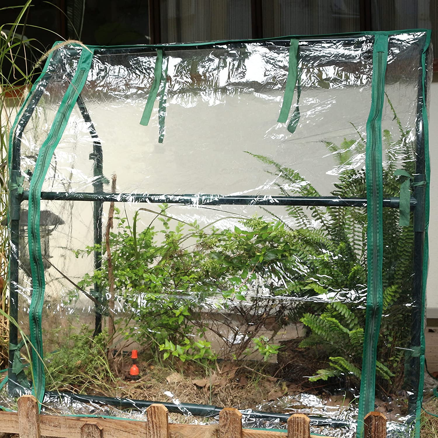 Gardzen Mini Greenhouse 36" x 19" x 33", Portable Small Greenhouse with Zippered Door for Seed Starting, Seedlings and Winter Protection