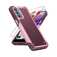 thumbnail image 1 of wonima11 LeYi for Moto G Stylus 5G 2022 Case: Motorola G Stylus 5G 2022 Case with Screen Protectors, Dual Layer Hard PC Back & Soft Bumper Resilient Shock Absorb Case G Stylus 5G 2022 XT2215, Red Pink, 1 of 1
