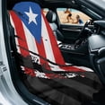 thumbnail image 2 of Bulopur Patriotic Front Car Seat Towel for Men Puerto Rican Flag Multifunctional Car Seat Sweat Protector with Storage Bag for Summer Holiday Washable Fit SUV Sedan Truck 1pcs, 2 of 8