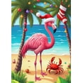 thumbnail image 4 of Colorful Design Christmas Flamingo Polyester Decorative Beach Banner for Holiday Party Indoor Decoration Event Celebration, 4 of 8