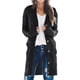 thumbnail image 4 of Cárdigan largo de punto trenzado de manga larga para mujer Otoño Invierno 2023 Suéteres gruesos con botones abiertos en la parte delantera y bolsillos, 4 of 6