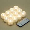 thumbnail image 1 of Velas votivas a batería TANGJMXG paquete de 12 con luz blanca cálida, 1 of 5
