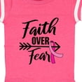 thumbnail image 4 of Inktastic Breast Cancer Awareness Faith over Fear with Pink Ribbon and Arrow Girls Baby Bodysuit, 4 of 5
