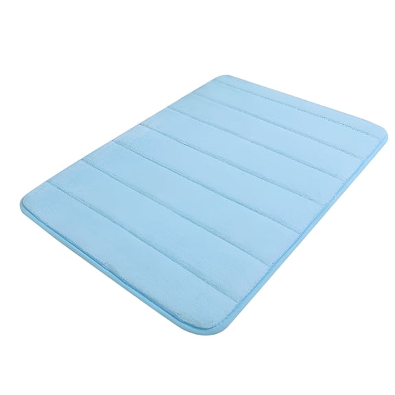 XIBUFE Absorbent Soft Memory Foam Mat Bath Bathroom Bedroom Floor Shower Rug Decor Light Blue Memory Foam Bath Mat