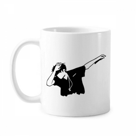 

Body Posture Headset Dance Mug Pottery Cerac Coffee Porcelain Cup Tableware