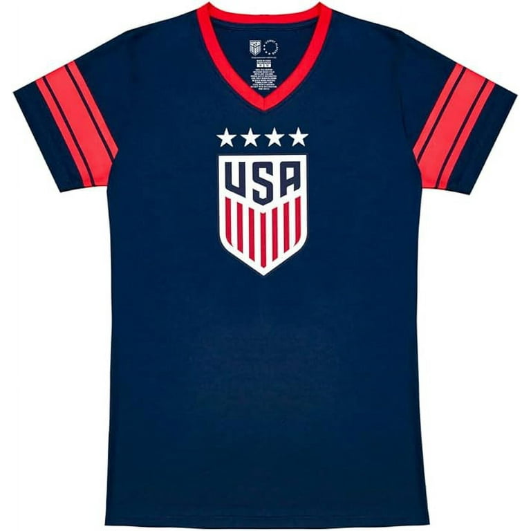Icon Sports Official Licensed U.S. Soccer 4 Star USWNT Players Girl s Game Day Shirts Football Tee Top N1
