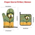 thumbnail image 2 of Pofeuu Quirky Cartoon 123 Print Oven Mitts and Pot Holders 4 pcs Set,High Heat Resistant 500 Degree Extra Thicken Long Kitchen Cotton Oven Glove for Cooking, 2 of 6