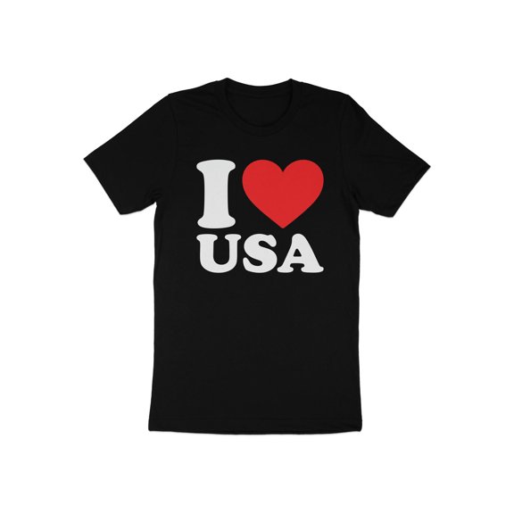 Cool I Love USA 4th of July Independence Day Patriotic Gift T-Shirt United States of America Citizen Resident Presents Tshirt
