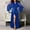 Blue, variant on SwiftWear Women's Luxury Satin Lace Sleeve Pajama Set - Silky Long Robe with Mesh Lace Detailing for Elegant Loungewear
