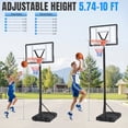 thumbnail image 2 of Ktaxon 8ft -10ft Basketball Hoop System, 35in Portable Removeable Basketball Goal Stand with Wheels, Adjustable for Youth Adults Indoor Outdoor, 2 of 11