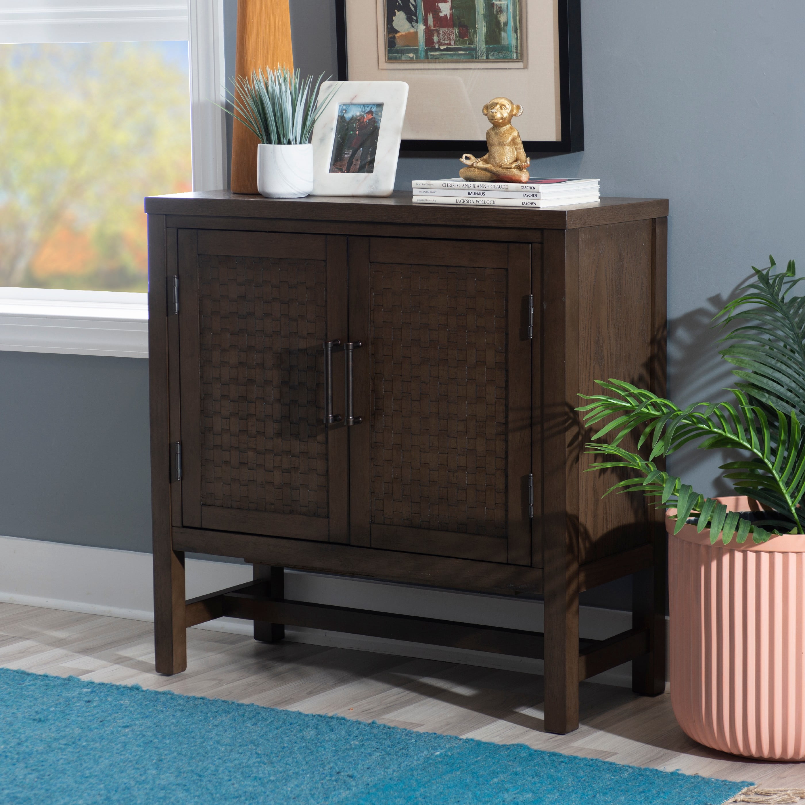Powell Prestbury 2-Door Accent Cabinet, Brown