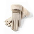 thumbnail image 1 of Guantes térmicos de invierno con pantalla táctil y forro polar, resistentes al viento, para esquiar al aire libre, regalo para mujer 1019, 1 of 5