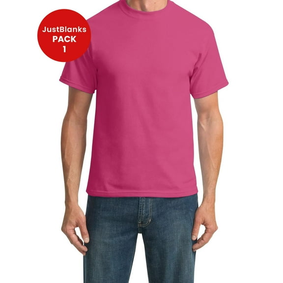 JustBlanks Tall Mens Crew Neck T Shirt Soft Breathable Everyday Wear
