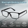 thumbnail image 4 of Blue Cut Adult Blue Light Blocking Computer Glasses, Black, 4 of 7