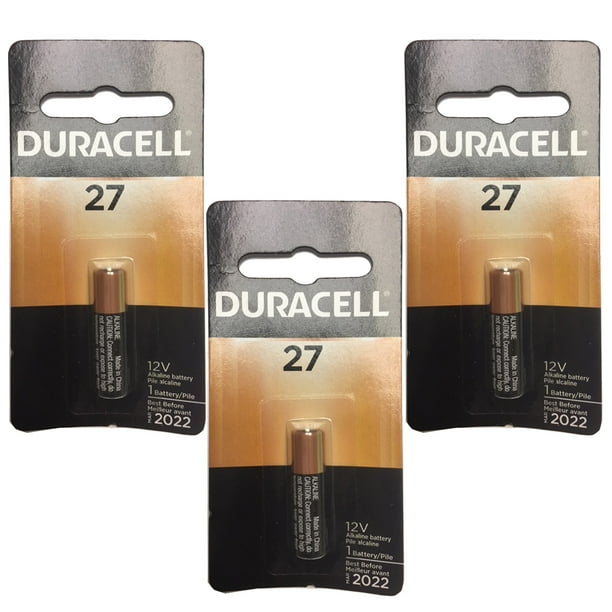 3x Duracell MN27 Alkaline 12V Battery Garage Openers Keyless Remotes