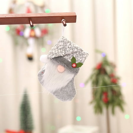 

LILELIS New Acrylic Chandelier Drops668289 Christmas Decoration Plush Knit Hat Christmas Socks Small Bag Hanging Gifts