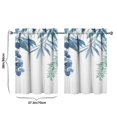 thumbnail image 4 of Vintage Blue Plant Leaves Tier Kitchen Curtains for Bathroom Living Rod Pocket Window Drapes 28"x36" 2 Panels Window Treatment Tiers, 4 of 4