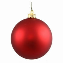 Vickerman 4.75" Red Matte Ball Ornament, 4 per Bag