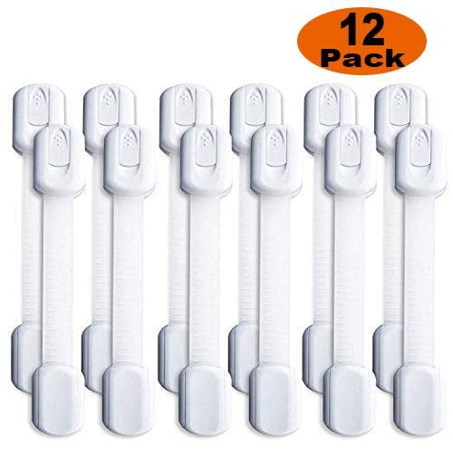 No Drilling Need White, 20 Pack Child Safety Locks,Baby Safety Locks For Toilet,Fridge,Oven,Cupboard,Drawers,Cabinets