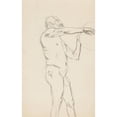thumbnail image 2 of Adolf Sternschuss 13x18 Gold Ornate Wood Frame and Double Matted Museum Art Print Titled - Act of a Standing Man with a Mustache (1908), 2 of 4