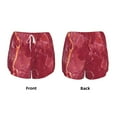 thumbnail image 6 of Goofa Abstract Red Marble Printed Women 2 in 1 Running Shorts,Quick Dry Athletic Workout Shorts,High Waisted Athletic Shorts with Liner Pockets-Small, 6 of 9
