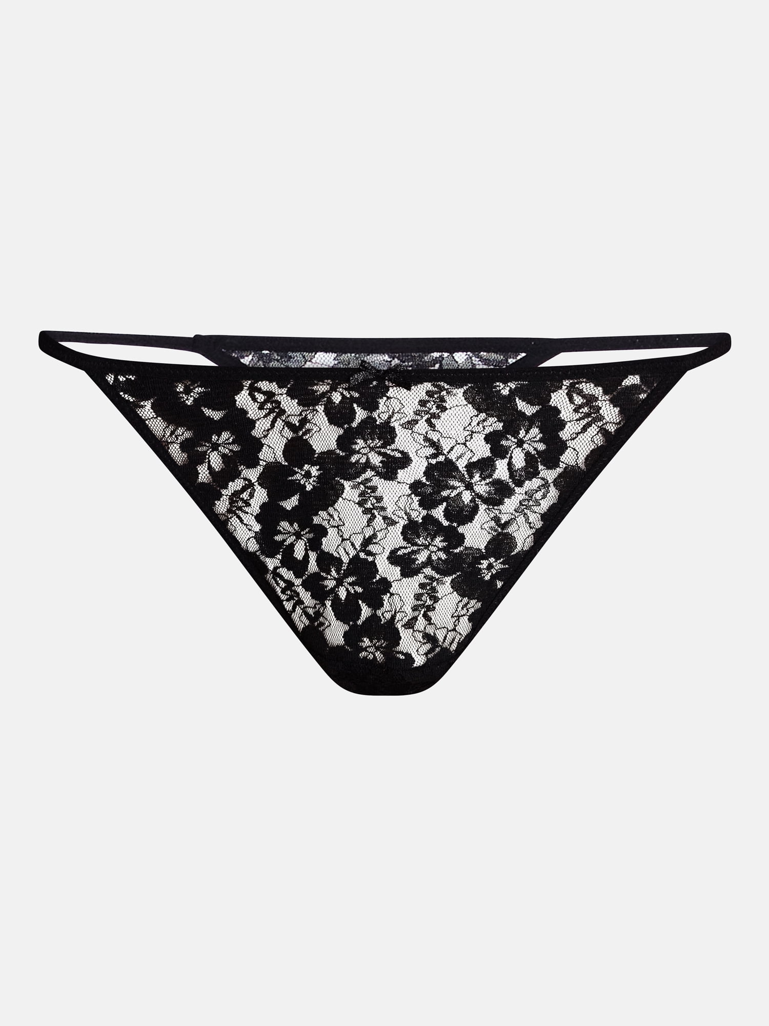 No Boundaries Women’s All Over Lace Thong Underwear, 3-Pack, Sizes XS-XXXL