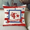 thumbnail image 5 of Dmlowu 4th of July Decorations Pillow Covers Comfortable Throw Pillow Covers Soft Warm 18x18 Pillow Cover for Living Room Bed Sofa, Patriotic Couch Pillow Covers for Independence Day, 5 of 6