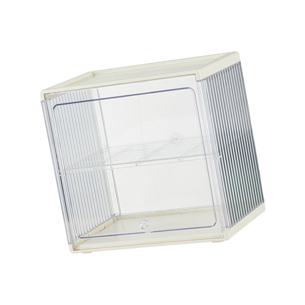 Estante de Almacenamiento de Tazas, Estante de Exhibición de Tazas de Escritorio, Soporte para Vasos de Agua de Vidrio Transparente de Gran Capacidad, Blanco