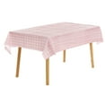thumbnail image 1 of Mantel rectangular REGALWOVEN de 6 piezas, a prueba de arrugas y agua, cubre mesa de plástico para fiestas y comedor, color rosa 54' x 60', 1 of 5