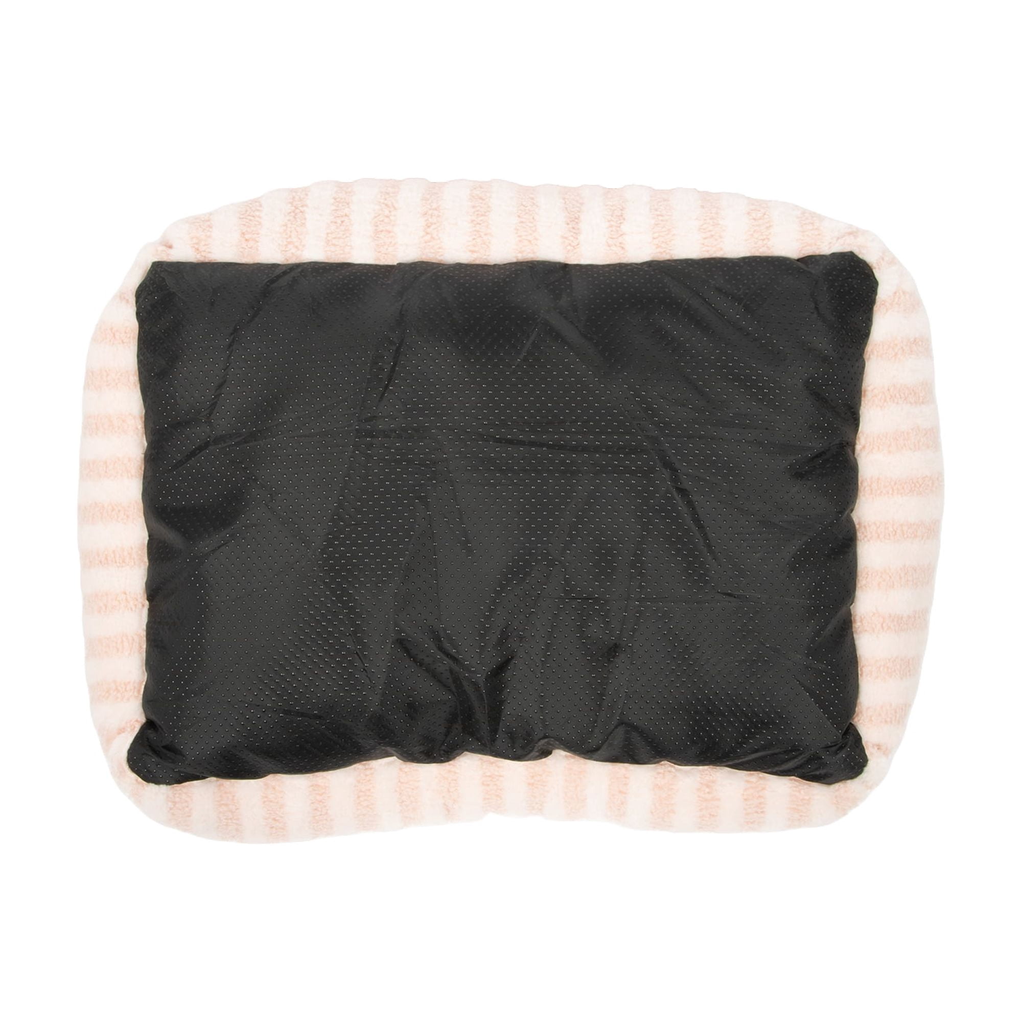 Oodles Striped Sherpa Sofa Lounger Pet Bed, Pink, One Size, 27" x 21" x 15"