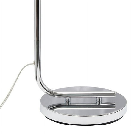 Simple Designs - Modern Iron Lantern Floor Lamp with Glass Shade - Chrome
