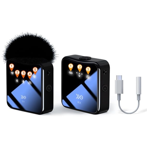 Mini Micrófono Portátil DQrwqpou para Grabación Audio Y Vídeo Plug And Play iPhone/Android