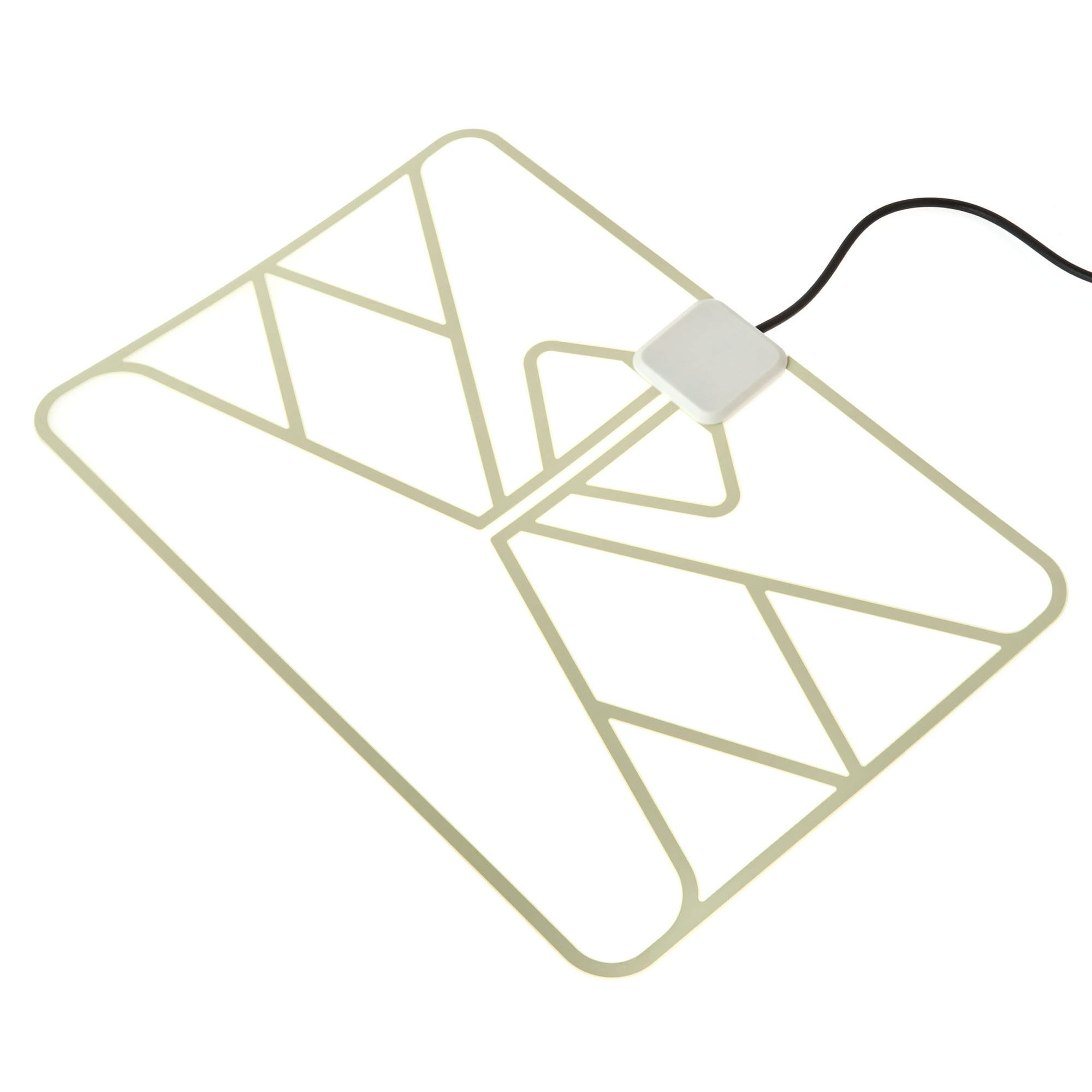 onn Indoor Clear TV Antenna with 35 mile Range and Coaxial Cable