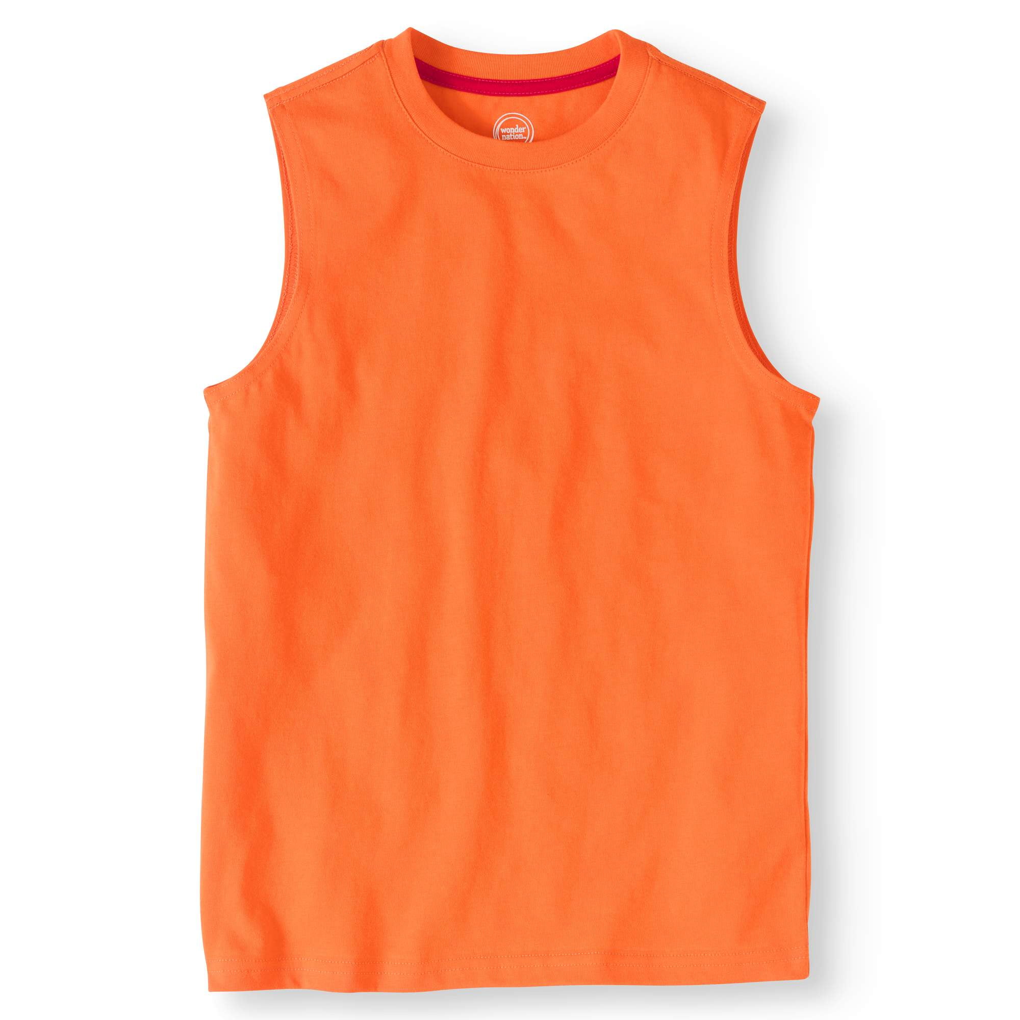 Boy's Sleeveless Solid Crew Neck Tank