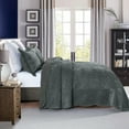 thumbnail image 6 of Luxury Velvet Oversized Embroidered Quilted Bedding Set - Soft & Plush 3-Piece Comforter with Shams for All-Season Comfort, 6 of 9