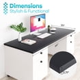 thumbnail image 5 of Kaboon 55x20 inch Universal Table Top, Black, 5 of 7