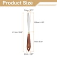 thumbnail image 2 of Uxcell 2pcs Palette Knife Painting Tool 4.13" x 0.67" Stainless Steel Teardrop Blade 8.46" Length Spatula Painting Pallet knife with Hole Beech Wood Handle for Acrylic Canvas, Red/Silver, 2 of 7