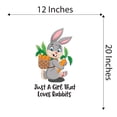 thumbnail image 4 of Just A Girl That Love Rabbits Bunny Carrots Basket BE KIND Garden Farm Chicken Cow Horse Farmer Ranch Egg Fox Hen House Pig Sheep Decorating Ideas Wall Decal Sticker - Size: 12 In X 20 In, 4 of 5