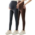 thumbnail image 2 of breaise 2PC Women's Maternity Leggings Maternity Yoga Pants Elastic Waist Pregnancy Leggings Maternity Clothes, 2 of 7