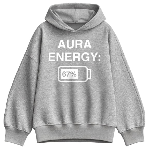 Instant Message - Aura Energy 67 Oversized Fleece Hoodie Sweatshirt
