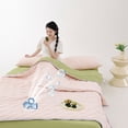 thumbnail image 6 of Gumesh Queen Summer Cool Quilt King Size - Washable Simple Ice Silk Quilt - Hot Sleeper Breathable Air Conditioning Blanket for Sleeping Lightweight, Comfortable(79"×59",Pink), 6 of 8